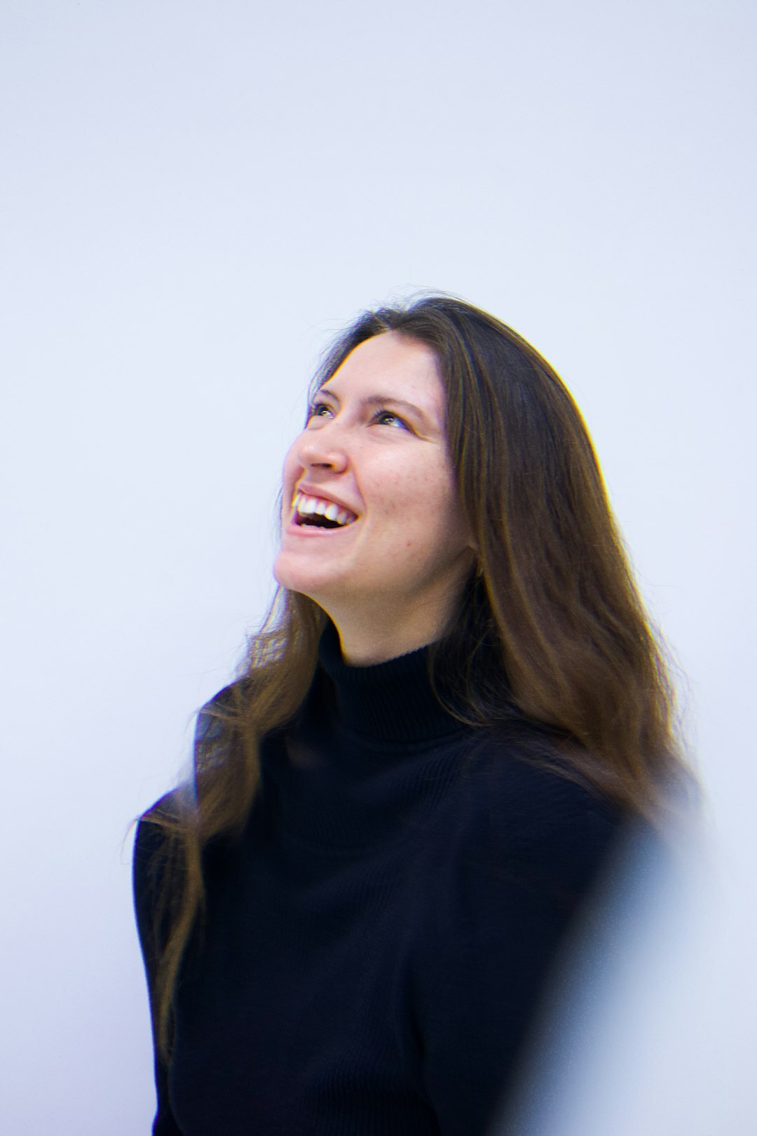 Studio portrait of a European woman operations advisor smiling